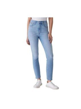 Calvin Klein Women's 30 High Rise Skinny Ankle Light Wash Jeans h1909